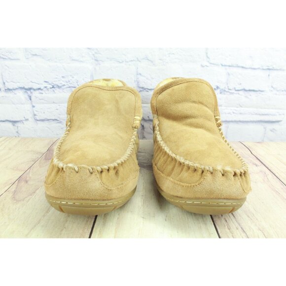 LL Bean Wicked Good Slippers Boot Moc Suede Brown Size 11 Wide - Picture 4 of 9